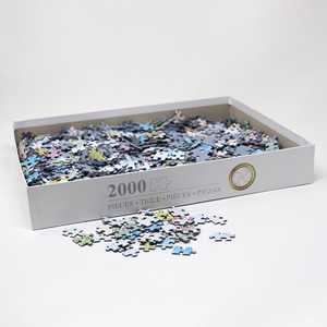 Jeu de puzzle de la carte d'Europe, design anglais personnalisé, 2000 pièces, 96,6 x 68,8 cm, échantillon gratuit avec personnalisation du logo - Product Image 2