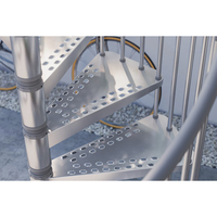 Kit d'escalier et de garde-corps en colimaçon pour cour extérieure de maison Escaliers d'extérieur durables de haute qualité en plein air en métal et en acier