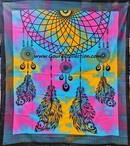 MULTI HALF DREAM CATCHER HP PRINT Sábanas Decoración del Hogar Tapices Decoraciones Colgantes de Pared para el Hogar y Regalos GC-TPDB-273-B. - Product Image 1