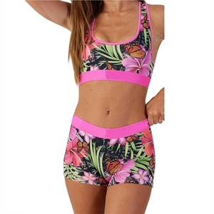 Conjunto de entrenamiento de yoga para mujer, conjuntos de 2 piezas, pantalones cortos de gimnasio, Sujetador deportivo, conjuntos de 2 piezas para mujer, conjunto de entrenamiento de yoga - Product Image 3