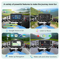 Autommi Pantalla Portátil para Motocicleta de 6 Pulgadas con Android 14.0, Carplay Inalámbrico/Android Auto, Monitor Impermeable IPX8