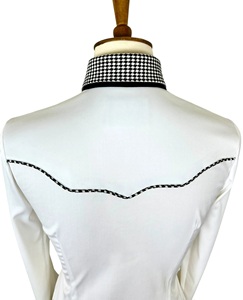 เสื้อคาวบอยโชว์แบบตะวันตกทำด้วยมือบนผ้าแพรแข็งแบบยืด - Product Image 5