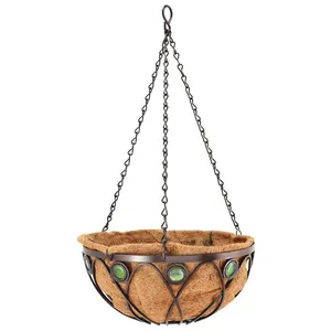 Supports de suspension pour plantes modernes et personnalisables, crochets de suspension en métal à fixation murale pour jardinières d'intérieur/extérieur, décoration de jardin à domicile - Product Image 1