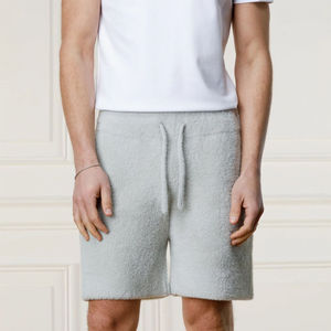 Pantalones cortos de Mohair para hombre más vendidos para 100% algodón patrón sólido ropa de entrenamiento uso informal pantalones cortos de Mohair de alta calidad - Product Image 5