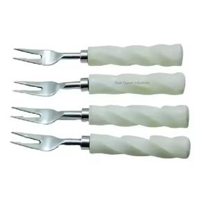 Fourchette de couverts en acier inoxydable avec manche en résine vaisselle design moderne ensembles de fourchettes à fruits parfaits pour la table à manger - Product Image 6