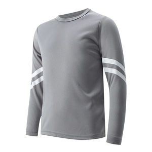 Camiseta de Manga Larga Personalizada de Poliéster y Spandex, al por Mayor, de Alta Calidad, Tejido Sólido, Elastano, Secado Rápido - Product Image 1