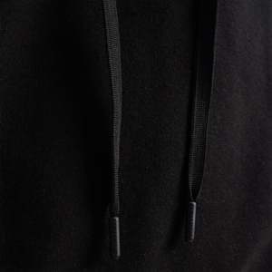 Sudadera con Capucha Oversize Transpirable en Negro, Hecha de Tela Jersey para Otoño - Product Image 6
