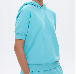 OEM Wholesale Women's Winter <b>Sleeveless</b> Jogging <b>Hoodie</b> Comfortable Fit Soft Brushed Knitted Kangaroo Pocket Plain Blank Design - Product Image 2