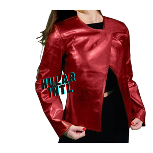 Nueva Chaqueta de Cuero para Motociclista, Doble Botonadura, Acolchada, Invierno, Negra, con Cierre, Tallas Grandes, Venta al Por Mayor - Product Image 5