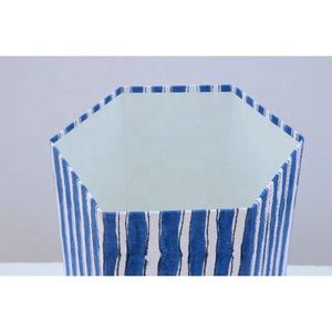 New Arrival Handmade Floral Print Waste Paper <b>Bin</b> PP Material Dustbin for Outdoor Use Floral Printed Card Board Trash Can - Product Image 2