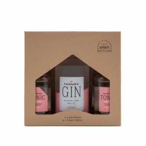 Caja de regalo de Ginebra de enebro de granja de lujo de 50cl con tónico afrutado de 4x25cl conjunto de regalo de oficina de marketing de negocios promocional de alta calidad - Product Image 2