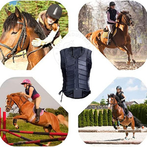 Chaleco de equitación con correas seguras y paneles de protección flexibles Chaleco de equitación cómodo con cremallera frontal - Product Image 2