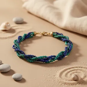Collier religieux en perles de jade turquoise pour femme, style quotidien et idéal pour offrir - Product Image 2