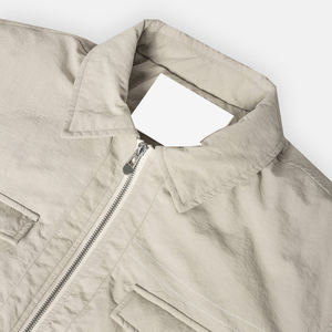 Veste surdimensionnée pour homme en polyester délavé, col montant, style utilitaire punk, streetwear, multi-poches, écologique, respirante - Product Image 3