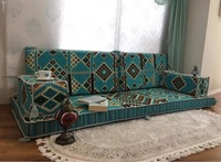 Housse de coussin de sol ottoman nomade Yoruk, style oriental, pour assise arabe, motif marocain bleu, en polyester et coton, amovible