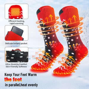 Chaussettes chauffantes électriques pour hommes avec contrôle par application, batterie rechargeable, lavables pour la chasse et le ski par temps froid - Product Image 3
