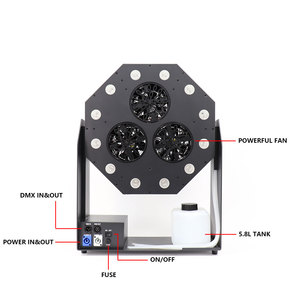Hight Quality 120W <strong>Bubble</strong> Maker Automatic Rotation 12pcs RGBW LED DMX <strong>Bubble</strong> <strong>Machine</strong> for Wedding Outdoor Activity Party - Product Image 4