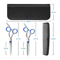 Kits professionnels de ciseaux de coupe de cheveux ensemble de ciseaux de coiffure en acier inoxydable ciseaux de texturation amincissants pour Kit de barbier