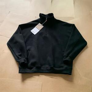 2025 Vintage Stand Collar Pullover Hoodie para hombres moda coreana Casual sudaderas con diseño de media cremallera para verano - Product Image 6