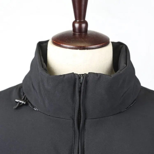 OEM Custom Design <b>Men's</b> Long Winter Puffer <b>Jacket</b> Casual Style Stand Collar Zipper Waterproof Coating High Street Plain Dyed - Product Image 4