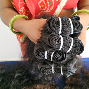 Vente en Gros Vierge Double Trame Ondulé Indien Extensions de Cheveux Humains Original Vendeur Naturel Vague Style Chimique Aucune Boucle Transformée - Product Image 5