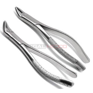 Juego de 2 Uds de fórceps de extracción Dental 150S 151S, instrumentos de extracción de dientes Manual de acero inoxidable alemán, molares inferiores superiores - Product Image 1