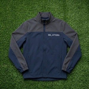 Chaqueta deportiva informal ligera con cuello alto y cremallera, color azul marino y gris, para hombre, cortavientos para exteriores. - Product Image 6
