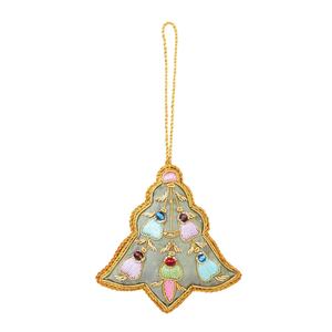 Handmade Velvet Satin Christmas Decorations Customized Beaded Embroidered <b>Star</b> Heart Butterfly Giraffe Ornaments Dog Ornament - Product Image 2