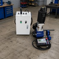 Machine d'alésage horizontale automatique CNC avec garantie de 3 ans, moteur de broche 2,3 kW pour alésage et soudage intégrés, usage industriel