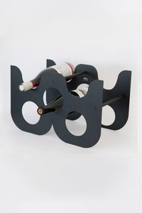 Black Finished Eco-Friendly Modern Stainless Steel Metal Frame <b>Wine</b> Bottle Display Holder <b>Bar</b> Hotel Restaurant Decorative <b>Bar</b> - Product Image 3