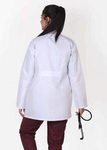 เสื้อโค้ทแลปสำหรับผู้หญิงเสื้อโค้ทสำหรับโรงพยาบาลเสื้อโค้ทมีกระเป๋าสำหรับใส่โลโก้ตามสั่ง - Product Image 2
