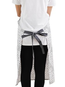 ผ้ากันเปื้อนผ้าฝ้ายแขนกุดสีผสมกับกระเป๋าด้านหน้าสายรัดปรับระดับได้สำหรับบ้านโรงแรมห้องครัวแบบคาดเอว - Product Image 6