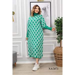 เดรสถักลายคอเต่าของผู้หญิงเดรสสเวตเตอร์ของผู้หญิงจัดส่งเร็ว - Product Image 3