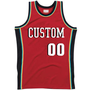 Maillots de basket-ball unisexes sur mesure en maille à rayures noires 100% polyester, séchage rapide, respirant, grande taille, t-shirts d'échauffement, streetwear - Product Image 4