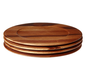 Assiette de chargeur en bois La meilleure qualité la plus exigeante à la taille moderne Plats à gâteaux Assiette de vaisselle Design unique naturel - Product Image 5