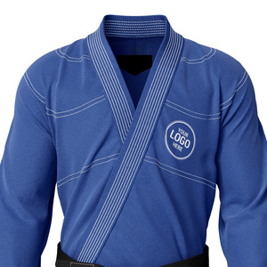 Kimono de Jiu Jitsu Brasileño Azul Rey con Costuras en Contraste Blancas, Tejido Perla de 450GSM, Uniforme de Grappling con Logotipo Personalizado para Equipo - Product Image 6