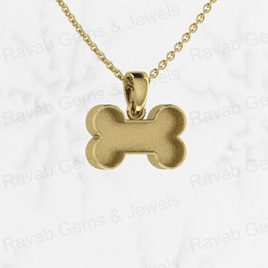 Genuine 925 Sterling Silver <b>Dog</b> Bone Pet Semi Mounting Charm Pendant 16x17mm Blank Bezel Setting <b>Keepsake</b> Jewelry Findings - Product Image 1