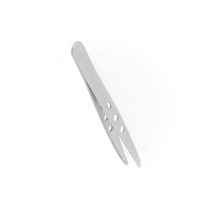 Pinzas de Depilar de Acero Inoxidable Antiestáticas con Punta Lisa y Inclinada para Dar Forma a las Cejas Profesionalmente - Product Image 2