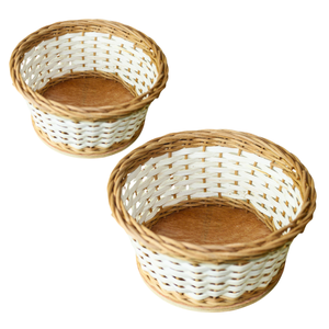 Cesta de mimbre hecha a mano para almacenamiento de pan de ratán, cesta decorativa hecha a mano para mesa de comedor - Product Image 1