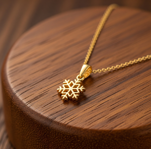 925 Sterling <b>Silver</b> <b>Necklace</b> with High Quality <b>Rose</b> Gold Plated Snowflake Pendant Premium Fine Chains for Christian Gift - Product Image 6