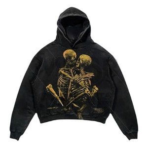 เสื้อฮู้ดผ้าคอตตอน100% ใส่ได้ทั้งชายและหญิงผ้าฟลีซปักโลโก้ขนาดใหญ่พิเศษสำหรับผู้ชายกำหนดน้ำหนักมาก350gsm ฤดูหนาว - Product Image 6