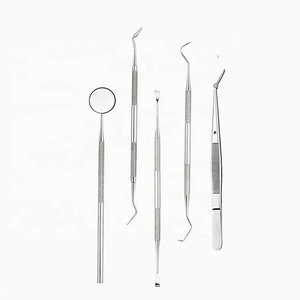 Kit Profesional de Instrumentos Dentales de Acero Inoxidable, 6 Piezas, Personalizado, Compuesto, Certificado CE Clase I, Empuñadura Acolchada de Lujo - Product Image 1