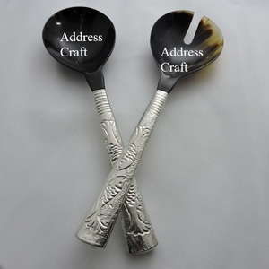 Most Popular Stainless Steel <b>Salad</b> Server Set Wood Handle <b>Salad</b> <b>Tools</b> Dishwasher Safe Eco-Friendly Christmas Wedding - Product Image 6