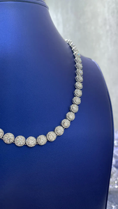 Collar Halo de Plata Premium, Collar Clásico de Plata con Piedra Redonda, Collar de Plata de Diseño para Uso Diario - Product Image 3