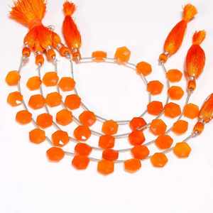 Cuentas de Piedra Cornalina Natural Facetadas en Forma de Moneda de 10-10.5mm, Cuentas Sueltas de Cornalina para Fabricación de Joyas, Venta al Por Mayor - Product Image 1