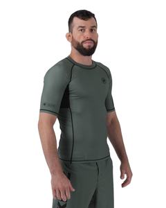 Alta calidad Anti-UV Jiu Jitsu Rashguard personalizado BJJ No Gi camisa de compresión de manga corta transpirable tela elástica Fightwear - Product Image 2