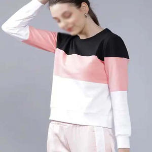 Sudaderas de Cuello Redondo para Mujer al por Mayor, Logotipo Personalizado, Bordado 3D, Bloques de Color, Tallas Grandes, Invierno, Algodón, Felpa, Ecológicas 2025 - Product Image 2