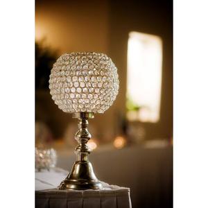 Bougeoirs en argent perlé en cristal de luxe, centres de table étincelants pour les décorations de table de mariage et d'événement, nouvel arrivage - Product Image 1