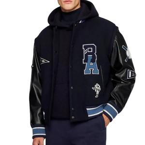 Chaqueta de béisbol de satén de poliéster 100% bordada personalizada, bombardero universitario de lona, diseño de Letterman universitario, satén de béisbol - Product Image 4