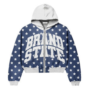 Custom Designer 400 Gsm Y2k Vintage Sun Faded Survêtement Streetwear Ensemble de survêtements à ourlet brut lavé de haute qualité - Product Image 3